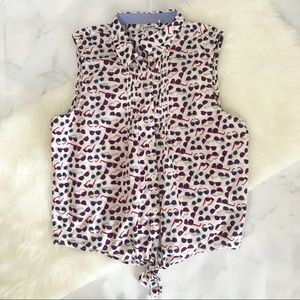 Johnnie B by Boden Sunglasses Tie Tank Blouse